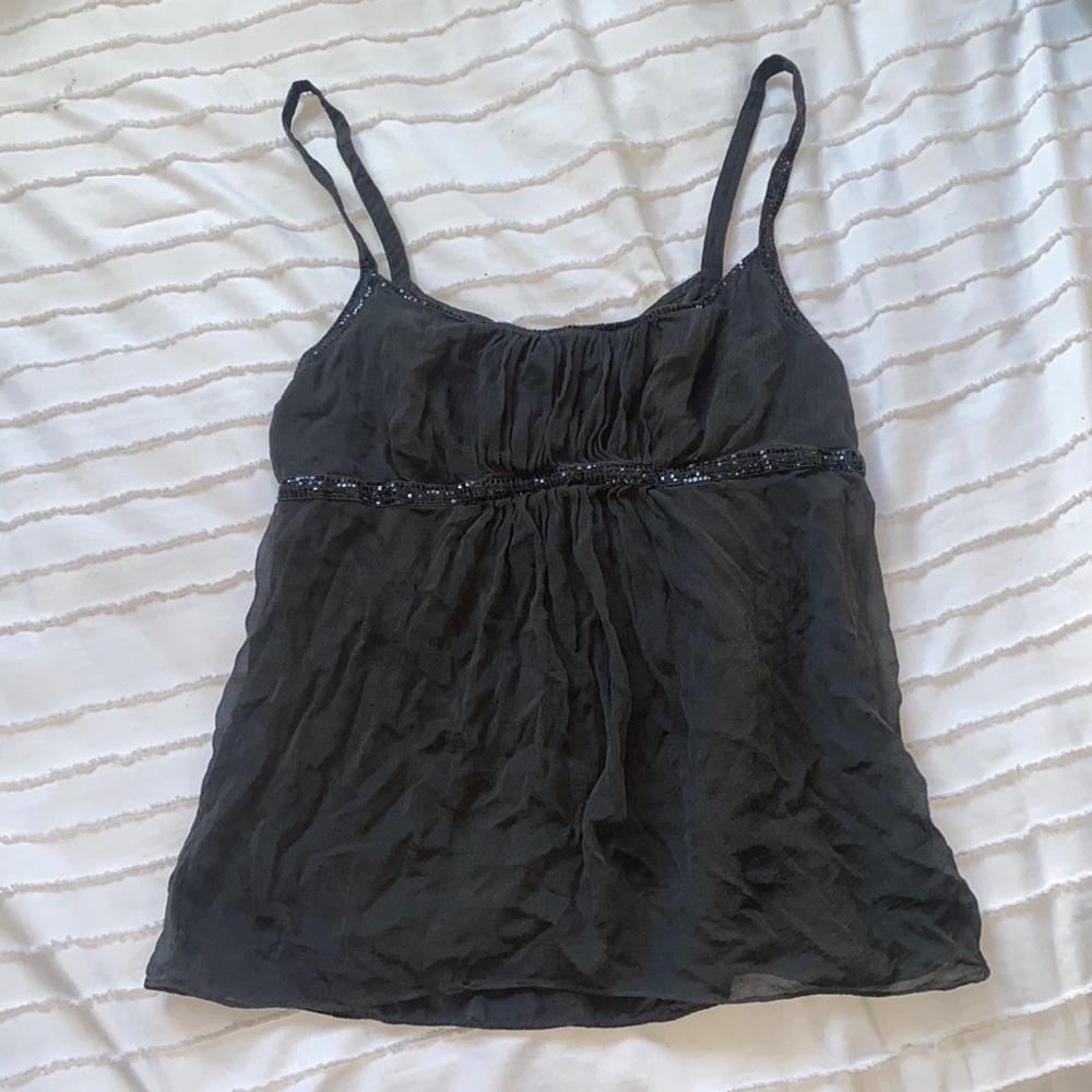 DKNY Silk Y2K Shimmer Top